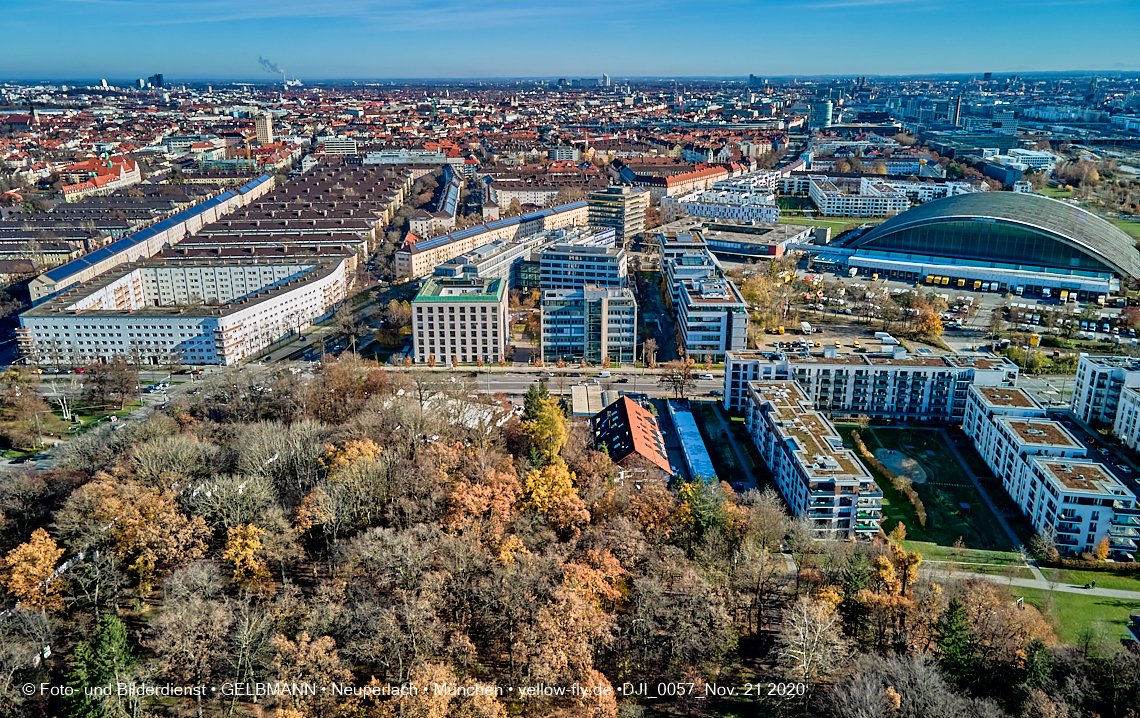 21.11.2020 - Hirschgarten mit Paketposthalle in München